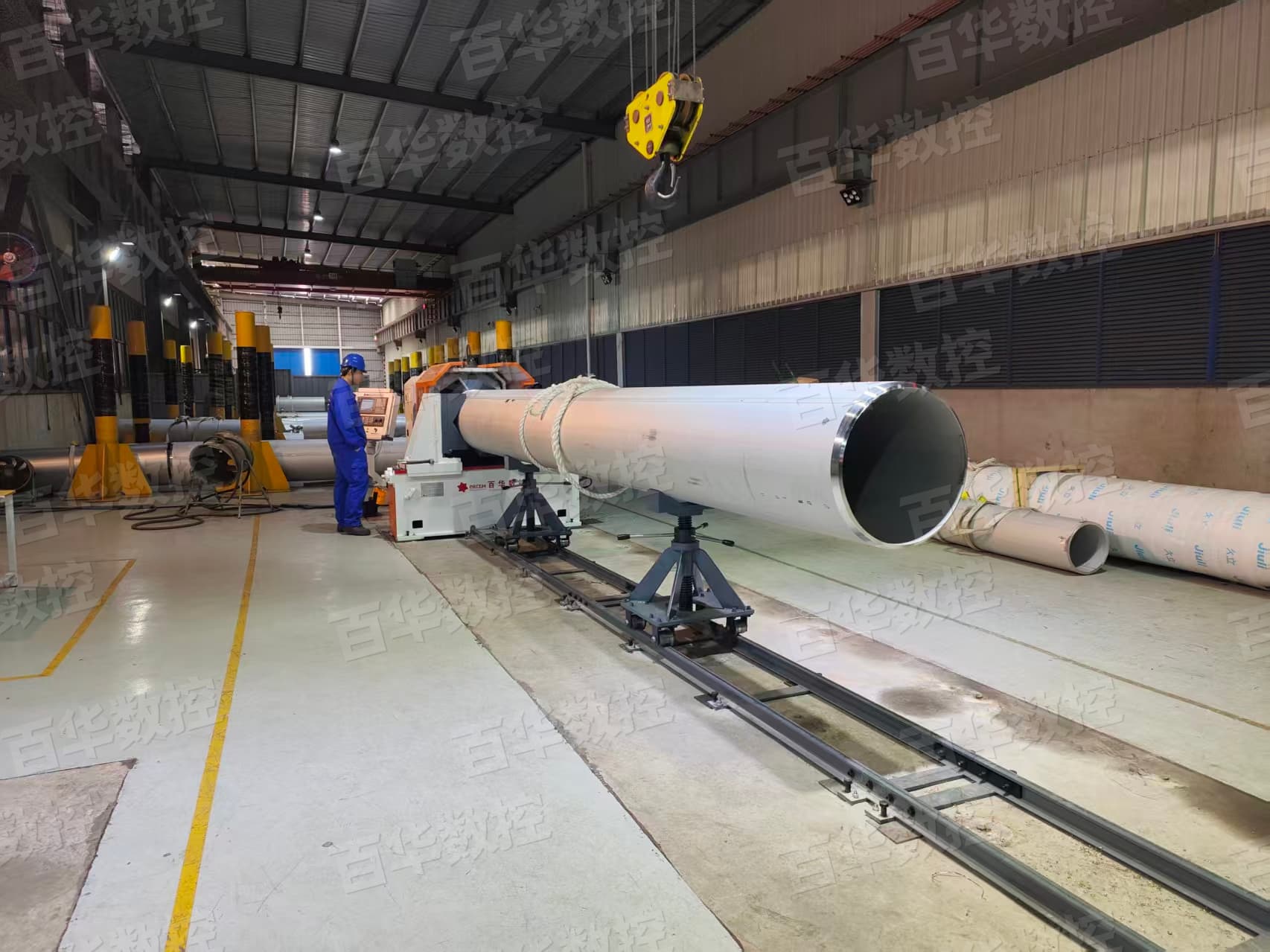 百华 PEM数控管道高速坡口机交付华东高端钢结构企业